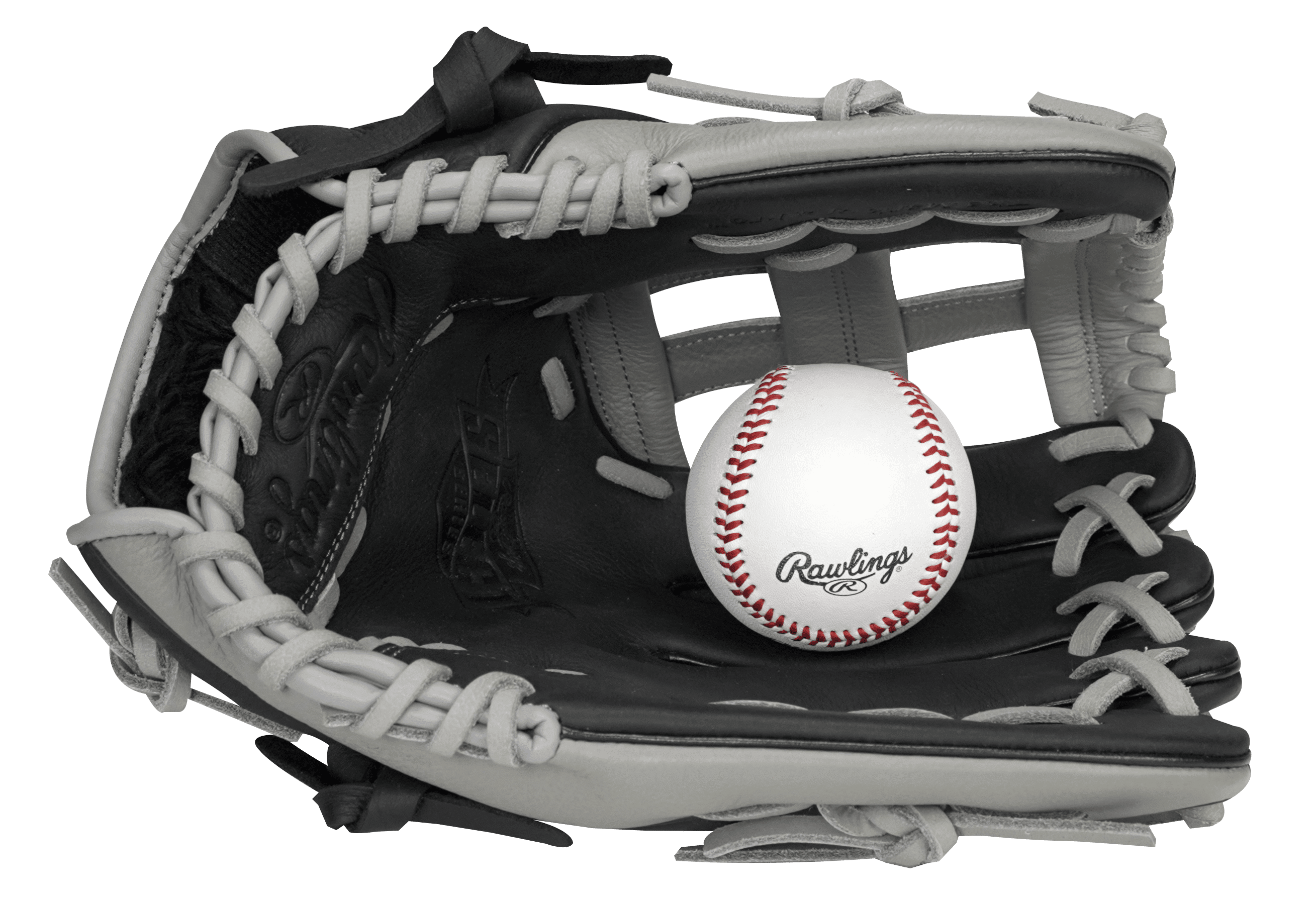 Pro Select Series 12.5 In. Baseball Gloves and Mitts, Black and Gray, Right Hand Throw