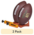 (2 Pack)  NFL Tailgate Time Football with Pump and Tee, Junior Size