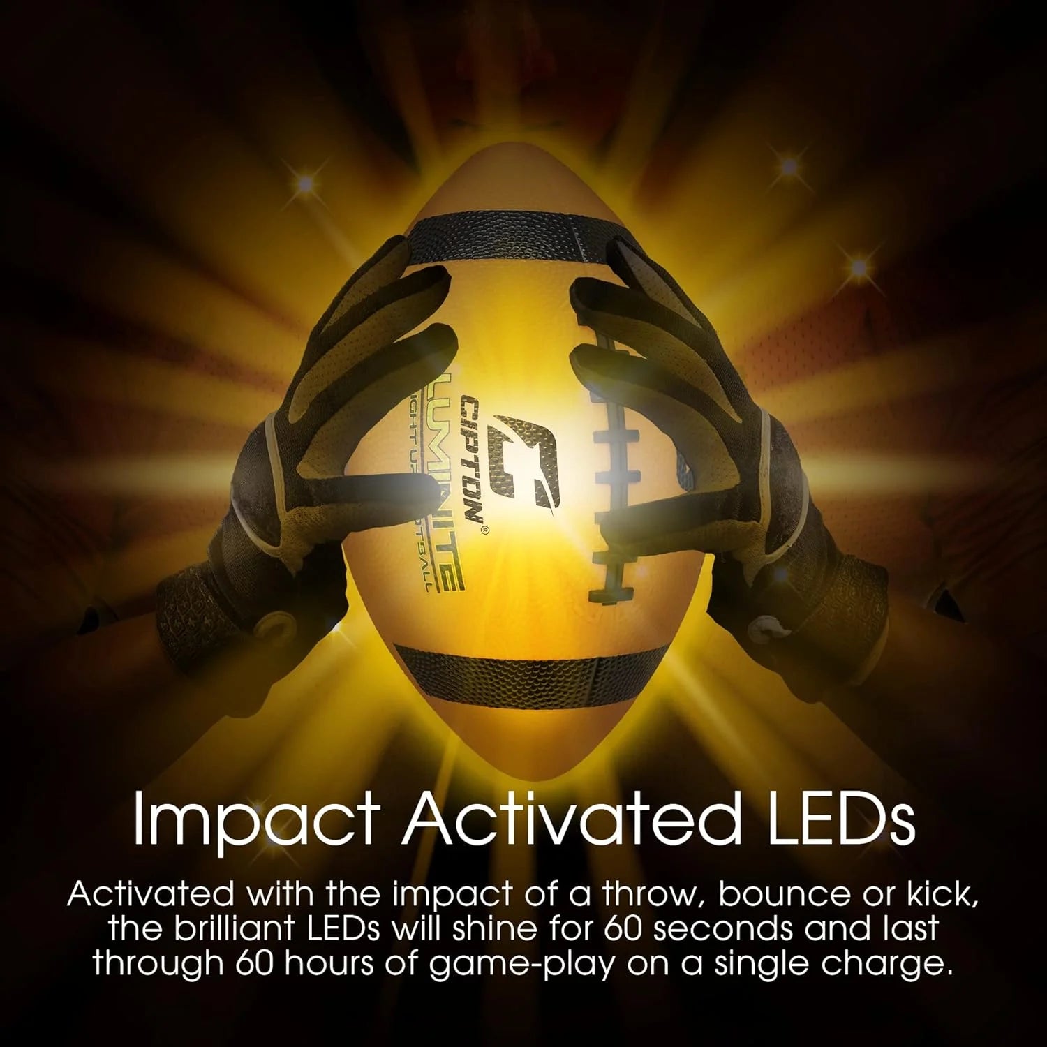 Football, LED Light up Football, Official Size Football, Great for Night Time Games, Perfect for Football Games and Flag Football, Kids Football, Great Gift