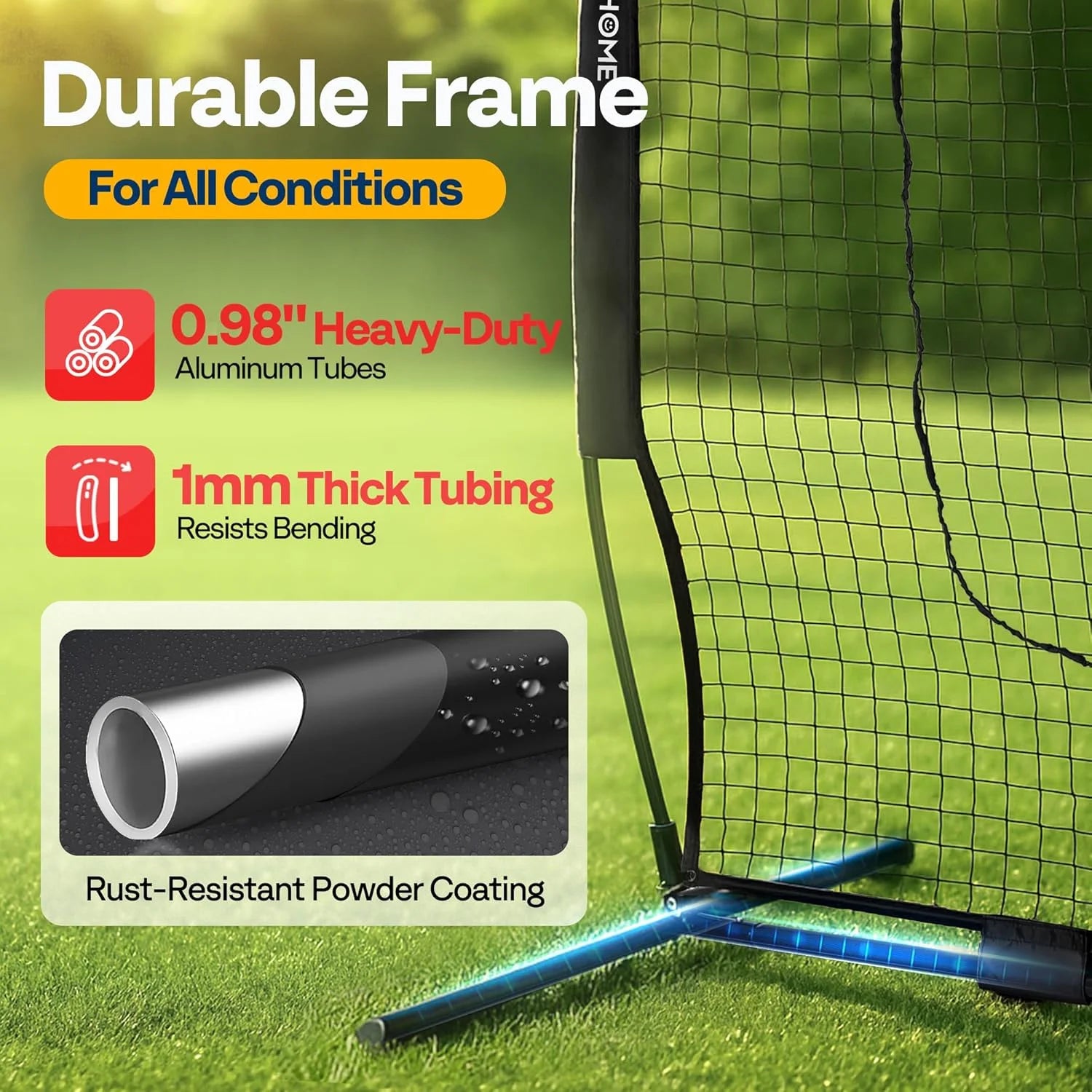 7X7Ft Baseball Softball Practice Net with Strike Zone Target Tee and Carry Bag