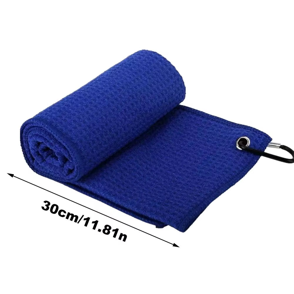 Golf Towel Microfiber Fabric for Golf Lovers Soft Absorbent Golf Club Cleaner Rag Clip Golf Accessories Golf Club Cleaning Towel
